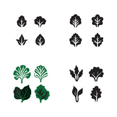 Green leafy vegetables, hand-drawn illustration
