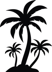 Fototapeta premium Palm tree or coconut tree, beach logo vector file