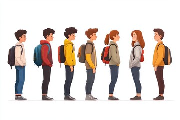Fototapeta premium group of young people