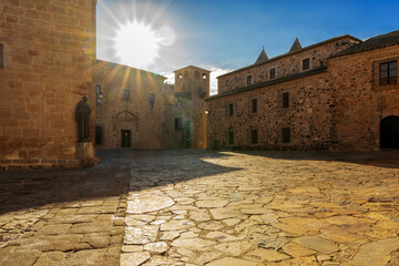 Bujaco Tower and Steps leading to the Arch of the Star, Old Town Caceres