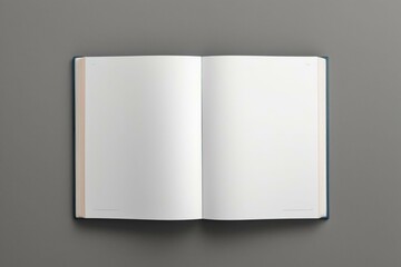 Blank hardcover book mockup. isolated on white background. Flat lay view. It can be used for promo, catalogs, brochures, magazines, etc. Ready for your design, book with white blank cover isolated.
