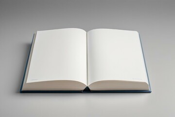 Blank hardcover book mockup. isolated on white background. Flat lay view. It can be used for promo, catalogs, brochures, magazines, etc. Ready for your design, book with white blank cover isolated.