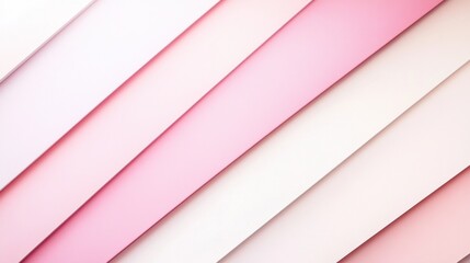 Fototapeta premium Colorful pink and cream diagonal stripes created by layered paper for artistic backgrounds or designs. Generative AI