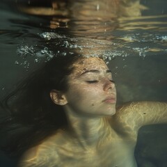 Submerged Beauty: An Underwater Portrait