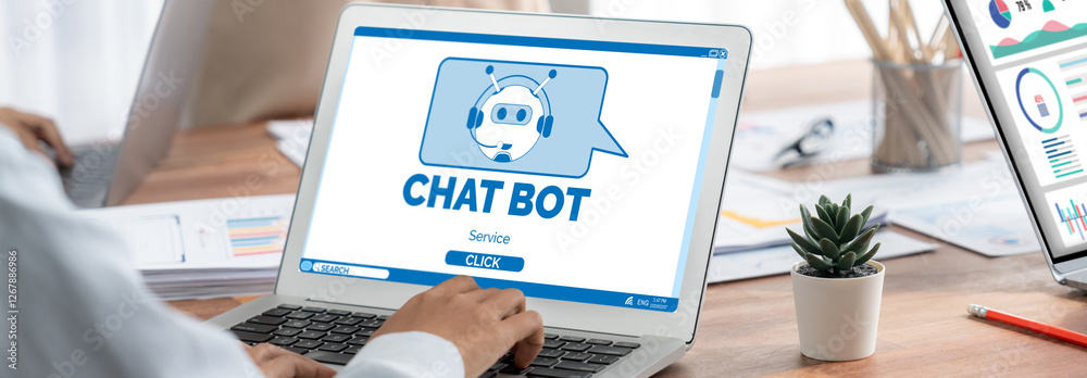 Poster Chatbot software application for brisk online business that automatically reply to customer questions