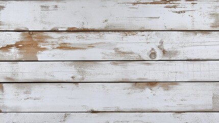 Obraz premium Old white wooden worn painted boards background.