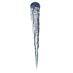 Fototapeta premium A icicle with intricate frozen details isolated on transparent background