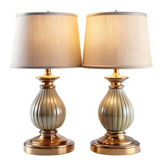 Elegant Table Lamps on Transparent Background Perfect Lighting for Modern Interiors.
