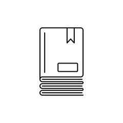Notebook Stack Icon Outline Vector, Modern minimalist style for your design needs.