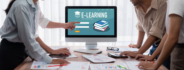 E-learning website with brisk sofware for student to study online on the internet network