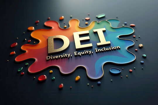 Colorful representation of diversity, equity, and inclusion for dei awareness posters