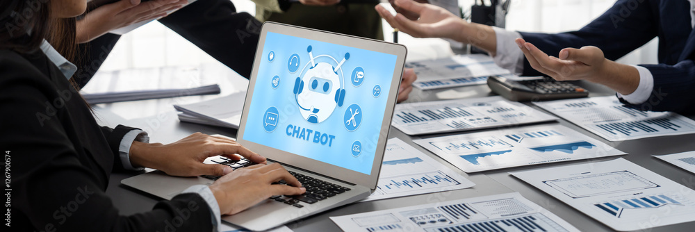 Poster chatbot software application for brisk online business that automatically reply to customer question