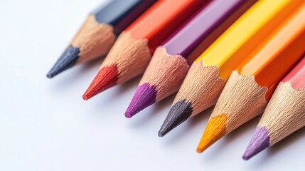 Fototapeta premium Vibrant Colored Pencils Close-Up