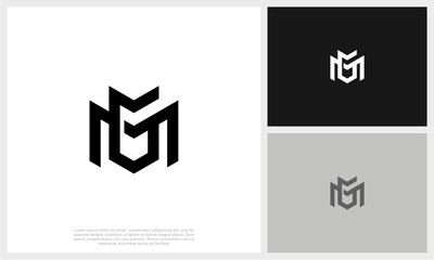 Letter MG. GM Logo Template Design Vector Illustration. Initial MG. GM Logo.