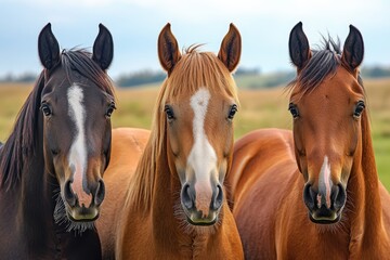 horses in the field