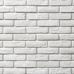 Fototapeta premium White brick wall with evenly sized rectangular bricks background.
