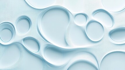 Abstract light blue wavy shapes background, suitable for website header or digital art