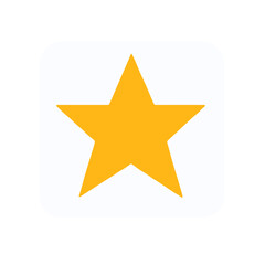 Obraz premium yellow star icon on a rounded square background representing recognition and achievement, icon