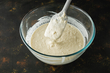 Sourdough Starter with Active Fermentation for Fresh Bread