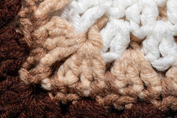 close up of knitted wool
