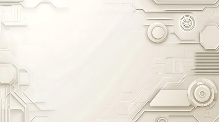 Abstract White Geometric Technological Design Background
