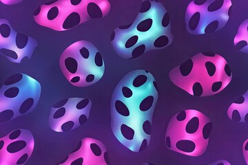 Trendy holographic Leopard seamless pattern.