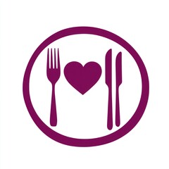 Heart icon for dining or food service