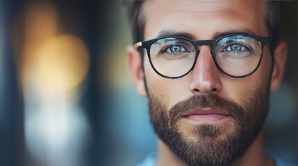 Portrait of a Man with Glasses and Beard