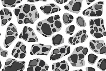 Fototapeta premium Grey Leopard skin pattern design. Leopard print vector illustration background.