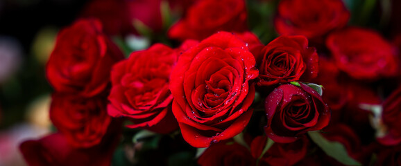 roses display for sell on valentines day