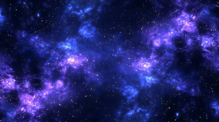 Naklejka premium Celestial Nebula Cosmic Purple Blue Starscape