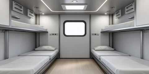 Modern Mobile Bunk Room: Sleek Design, Functional Space