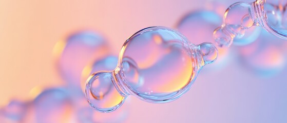 Abstract Glass Bubbles with Gradient Background