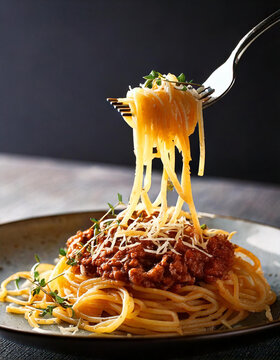Fideos con salsa bolognesa