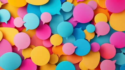 A diverse composition of colorful shapes and bubbles embodies an energetic atmosphere, showcasing the beauty of creativity and the joy of expression.