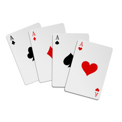 Casino playing card. Winning poker hand.	
