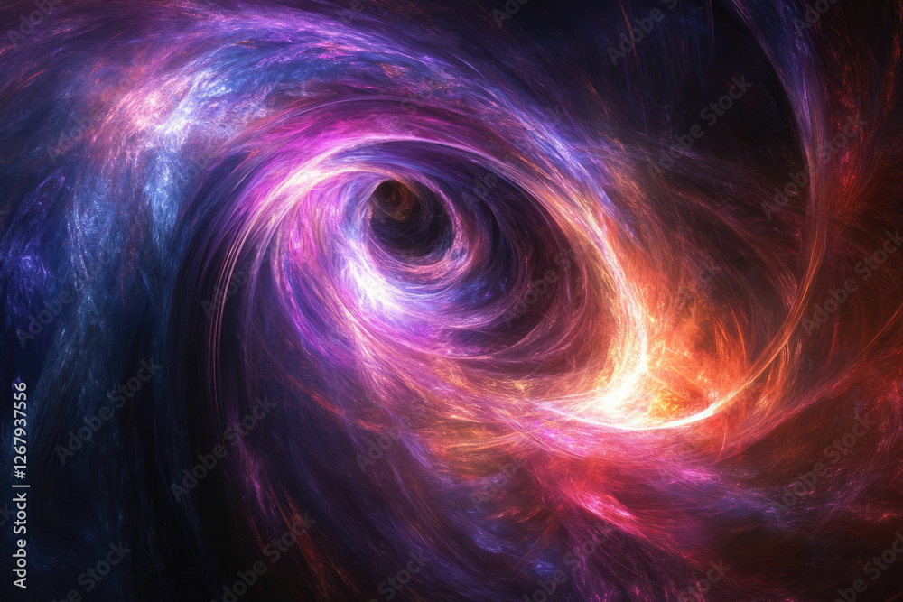 Aufkleber a swirling vortex of vibrant cosmic energy, showcasing a mesmerizing interplay of colors and light i