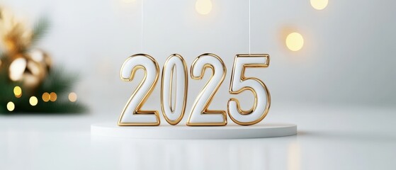 new year 2025 golden design