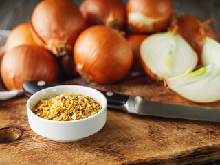 Fresh Sliced Onion Golden and Organic, Ready for Culinary Use