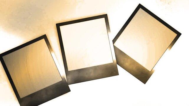 multiple photos with dark frame sepia overlapping photo gallery white background intro design 3d motion graphics social media template mockup