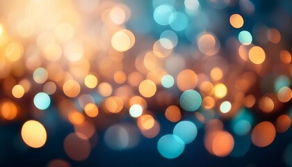 Fototapeta premium Colorful bokeh lights create a festive atmosphere during a celebration at night in an urban setting