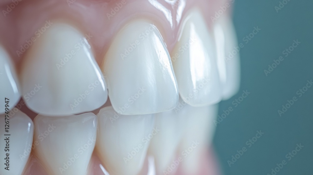 Poster Before and after teeth whitening transformation showcasing brighter smile in close up view. Generative AI