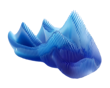 3D render of a graph illustrating financial and economic trends.