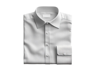 neatly folded white dress shirt with collar and buttoned cuffs, perfect for formal occasions