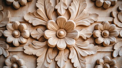 Intricate Stone Carving: A Symphony of Floral Designs
