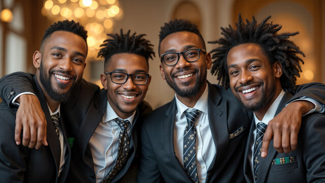 Young Black Fraternity Brothers