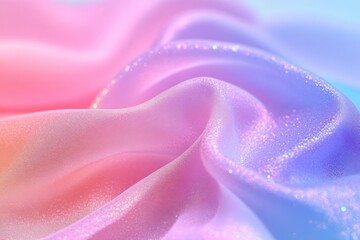 Iridescent Fabric with Pastel Colors and Glitter