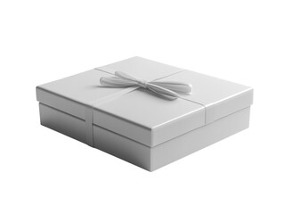 Naklejka premium white gift box with ribbon, perfect for celebrations and surprises
