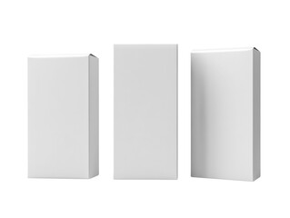 Minimalist white blocks in various heights, perfect for display or design