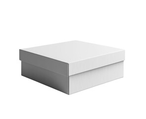 Naklejka premium clean, white gift box with lid, perfect for packaging items elegantly